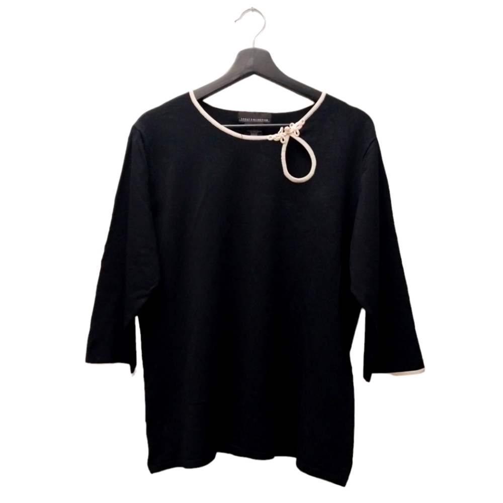 Nwt Sport Collection 3/4 Top for Women sz plus in Black